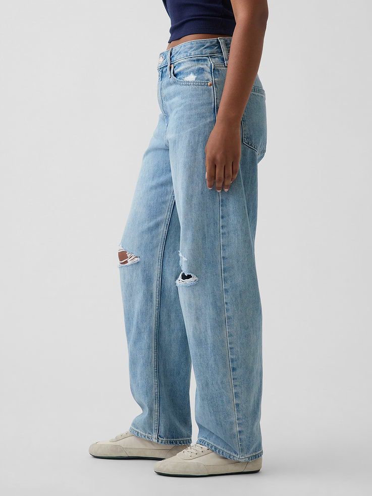 Image number 3 showing, Curvy High Rise Barrel Jeans