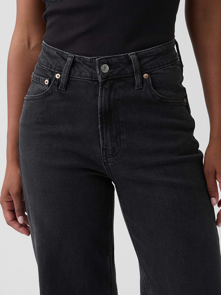 Image number 5 showing, Curvy High Rise Stride Wide-Leg Jeans