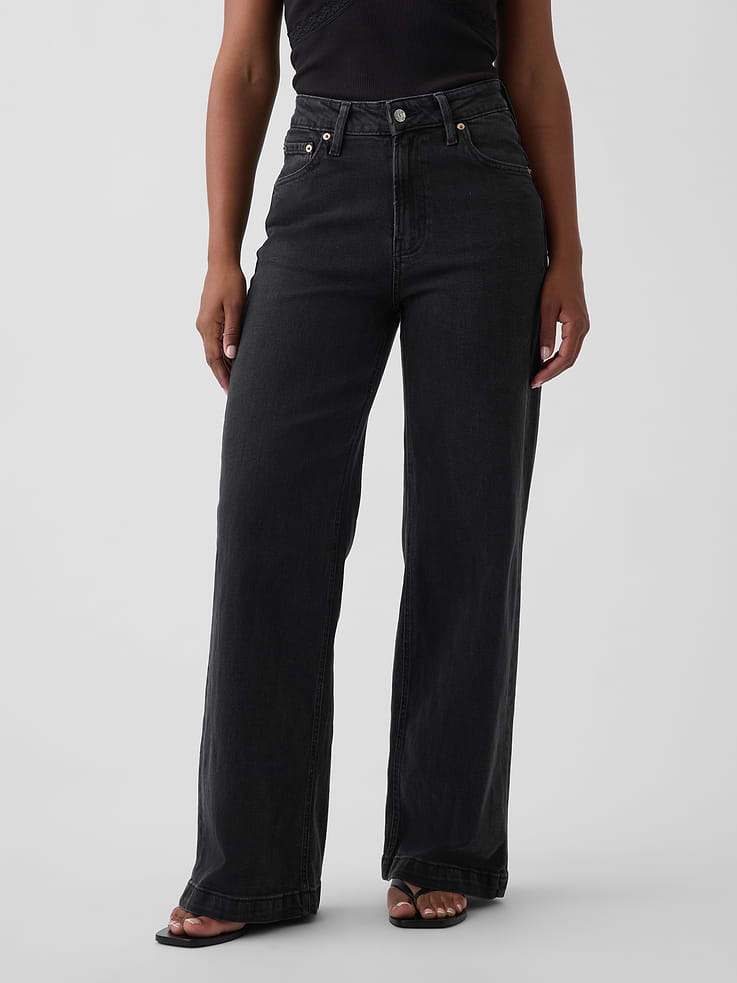 Image number 2 showing, Curvy High Rise Stride Wide-Leg Jeans