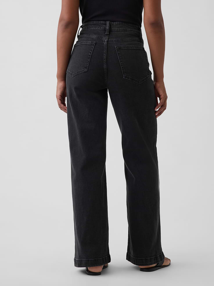 Image number 4 showing, Curvy High Rise Stride Wide-Leg Jeans