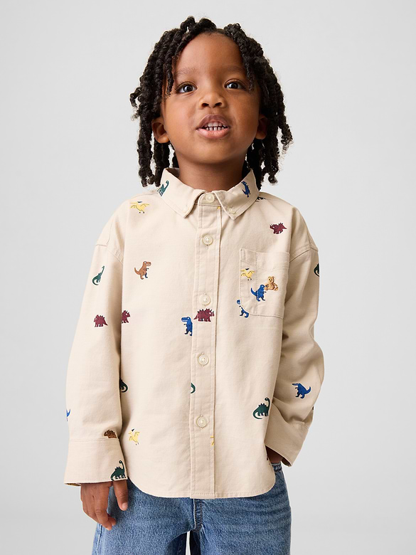 Baby & Toddler Print Oxford Big Shirt
