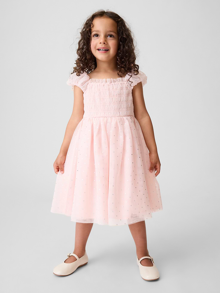 Image number 1 showing, Baby & Toddler Smocked Tulle Dress