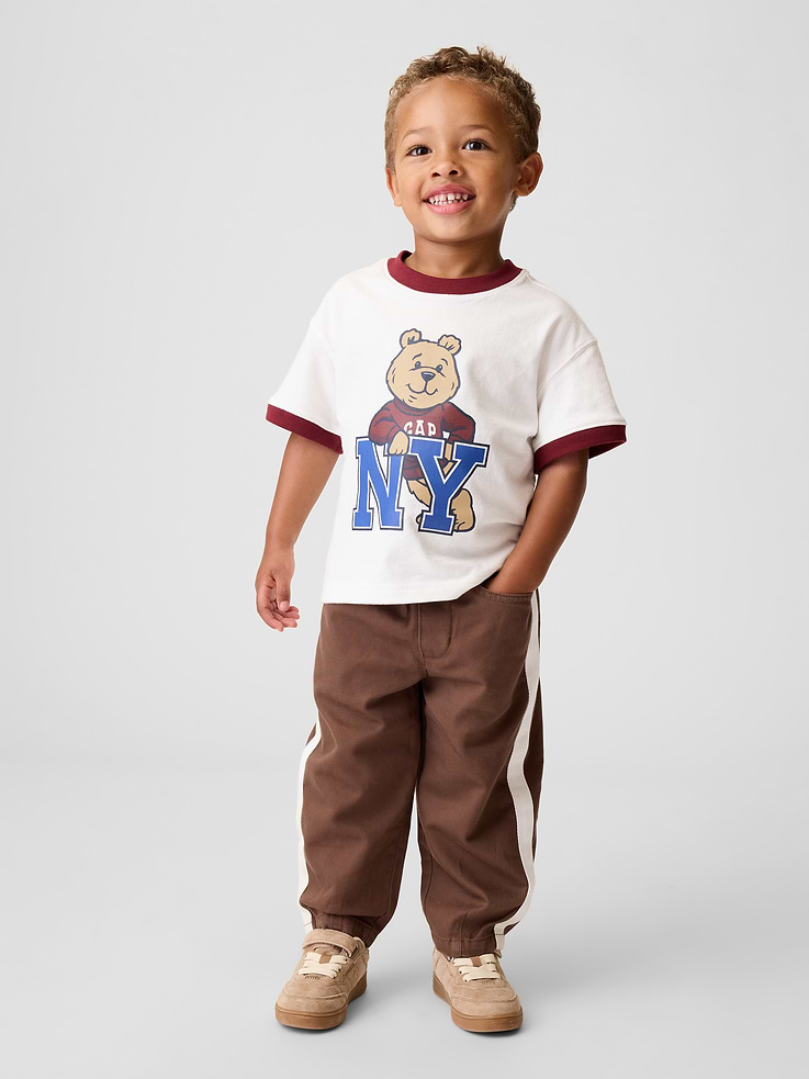 Image number 1 showing, Baby & Toddler UltraSoft Pull-On Stripe Barrel Pants