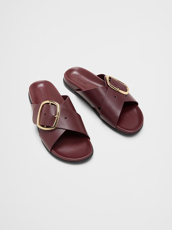 Buckle Crossover Sandal