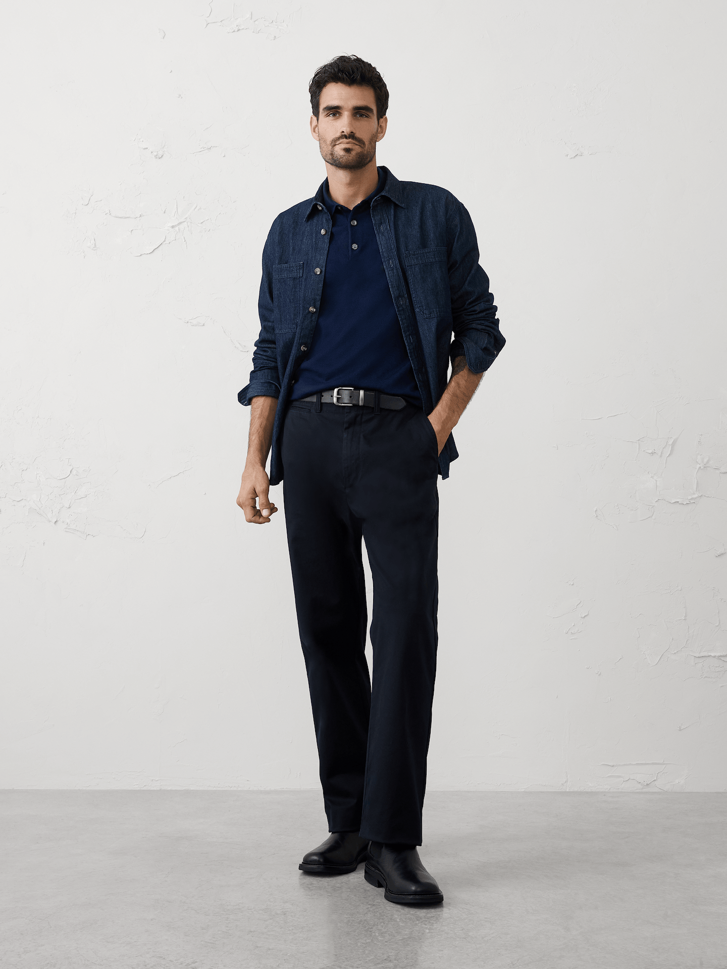 Image number 3 showing, Merino Wool Polo Sweater