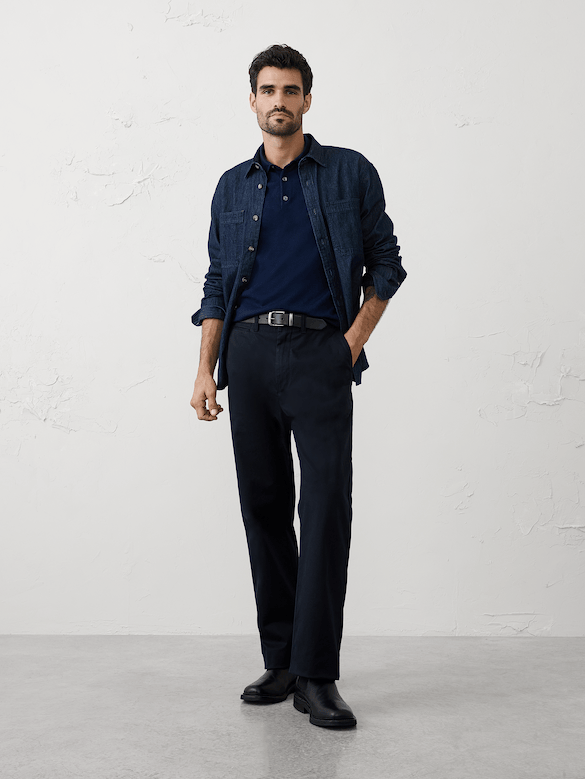 Merino Wool Polo Sweater
