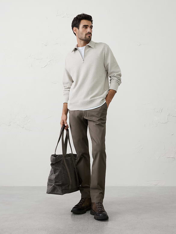 Ottoman Quarter-Zip Pullover Polo