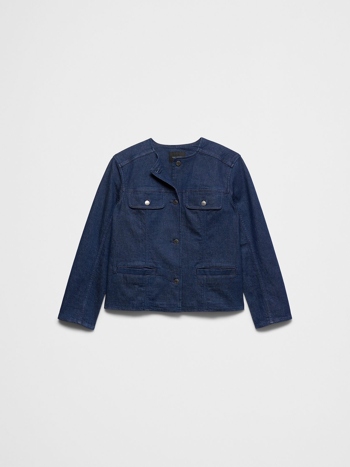 Denim Collarless Jacket | Banana Republic Factory