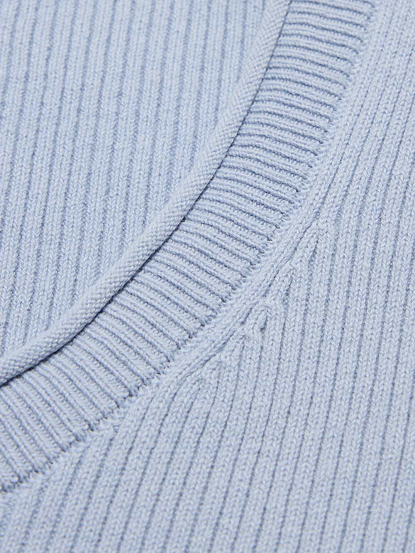 Ribbed Scoop-Neck Sweater