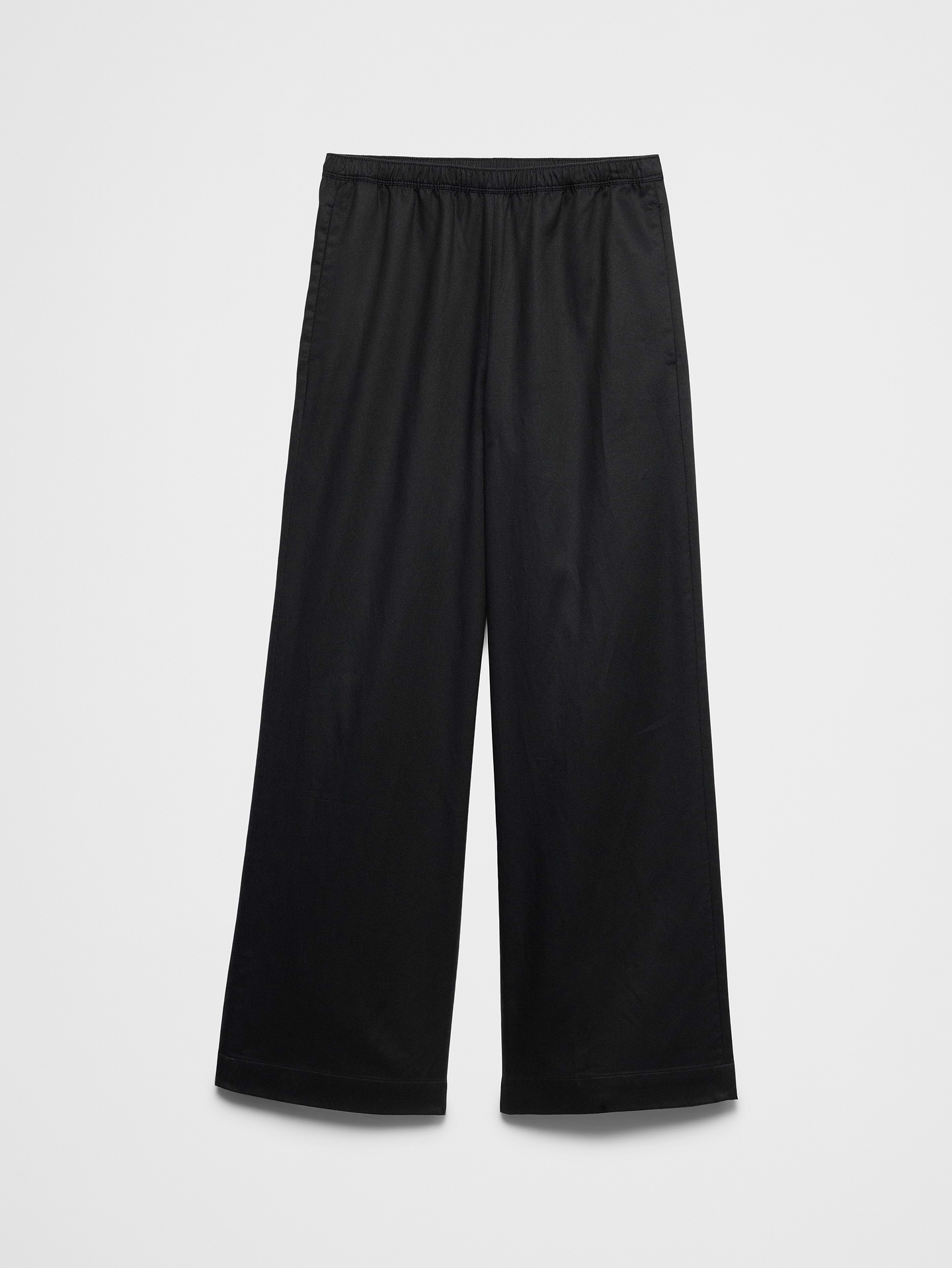 Image number 4 showing, Wide-Leg High-Rise Drapey Twill Pull-On Pant