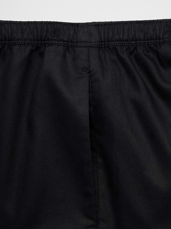 Wide-Leg High-Rise Drapey Twill Pull-On Pant
