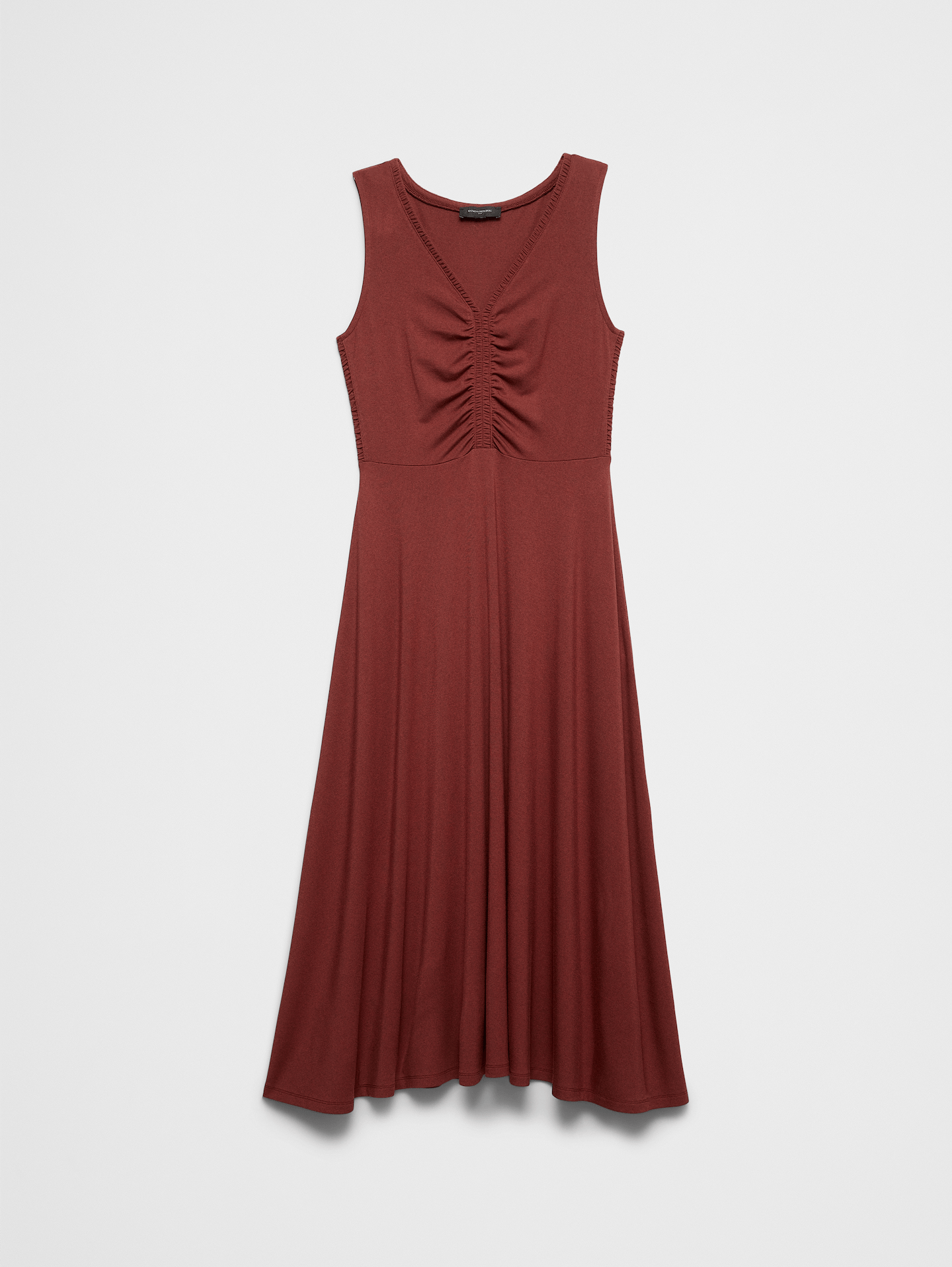 Image number 4 showing, Shirred V-Neck Midi Dress