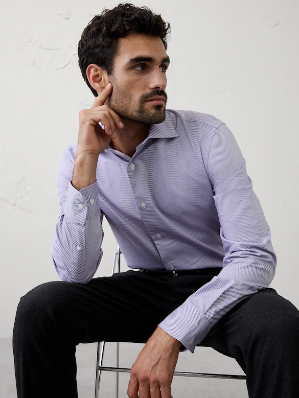Slim-Fit Dobby Dress Shirt