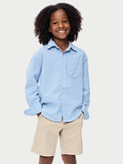 Image number 1 showing, Lightweight Oxford School Uniform Shirt for Boys
