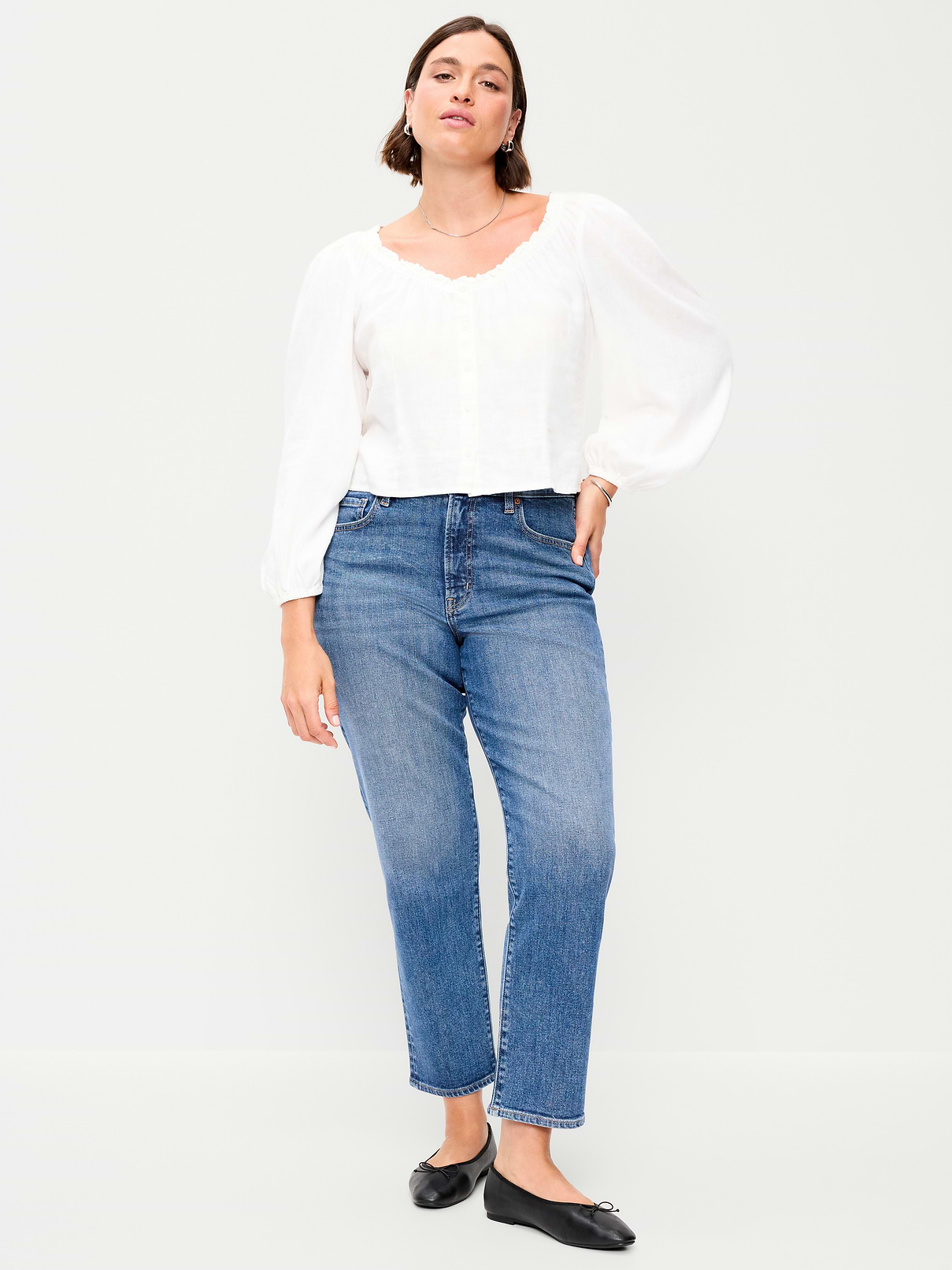 L'image numéro 6 présente Jean OG droit à taille haute longueur cheville
