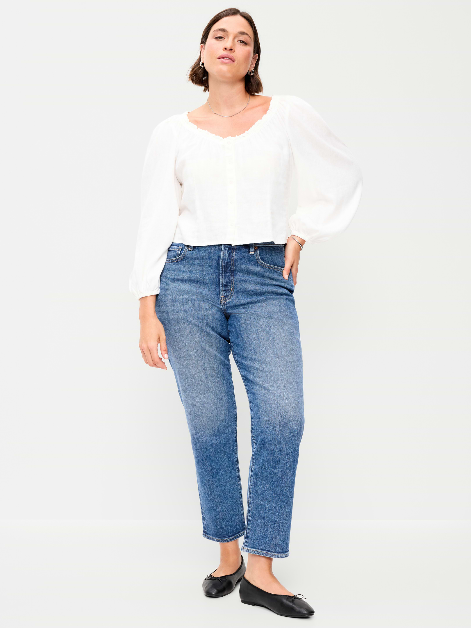 L'image numéro 6 présente Jean OG droit à taille haute longueur cheville