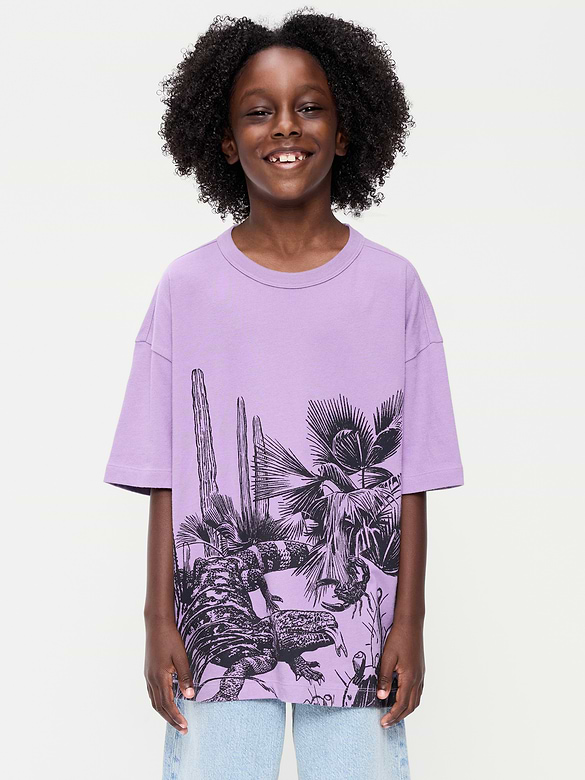 Oversized Short-Sleeve Graphic T-Shirt for Boys