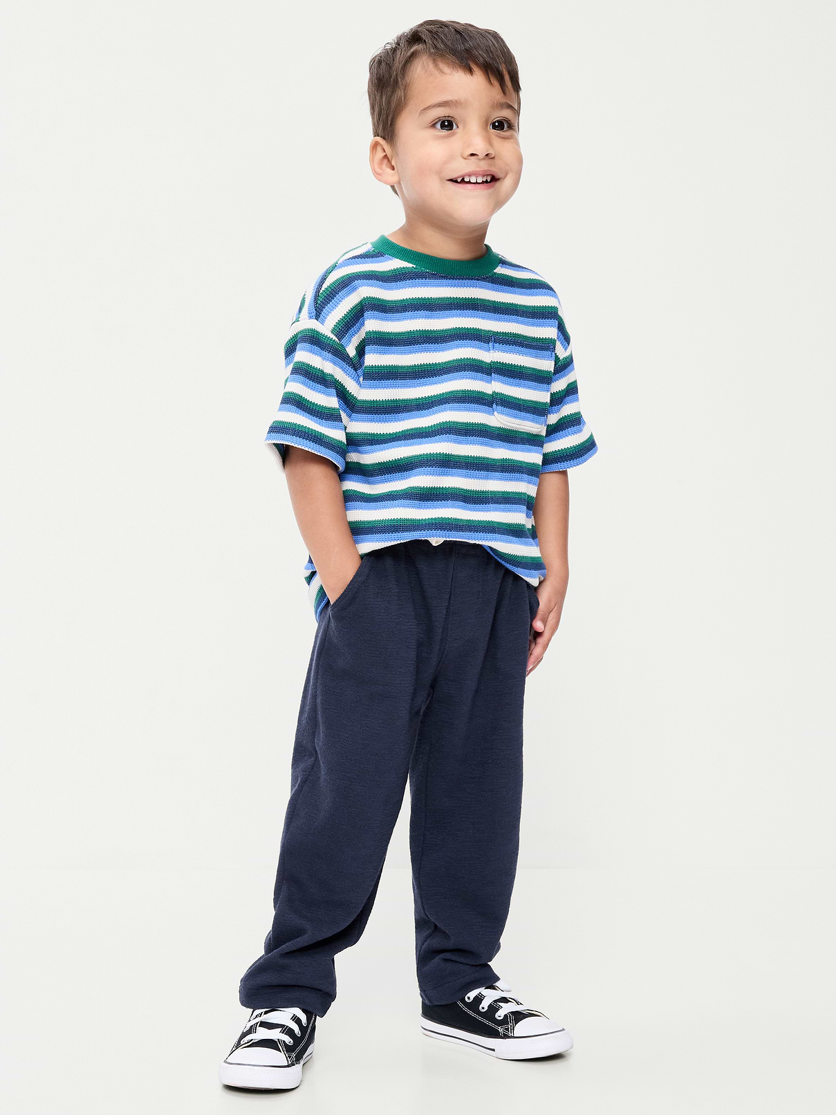 Image number 1 showing, Barrel-Leg Knit Pants for Toddler Boys