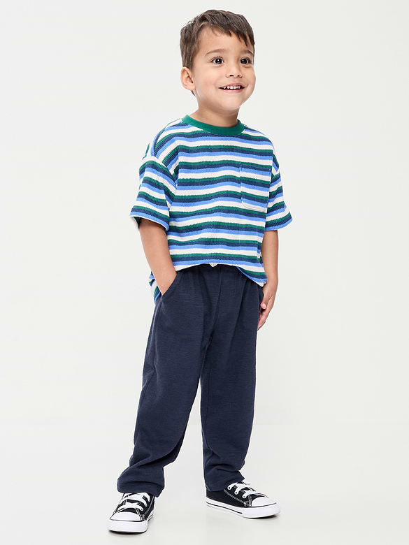 Barrel-Leg Knit Pants for Toddler Boys