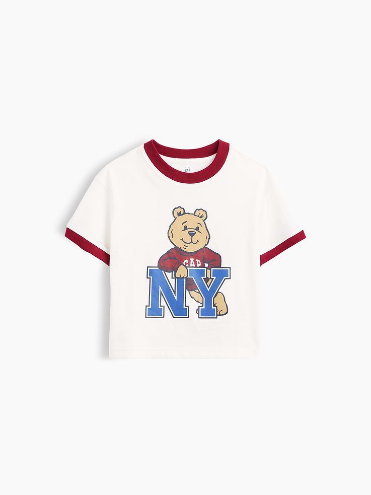 Image number 2 showing, Baby & Toddler Brannan Bear Graphic Logo Ringer T-Shirt
