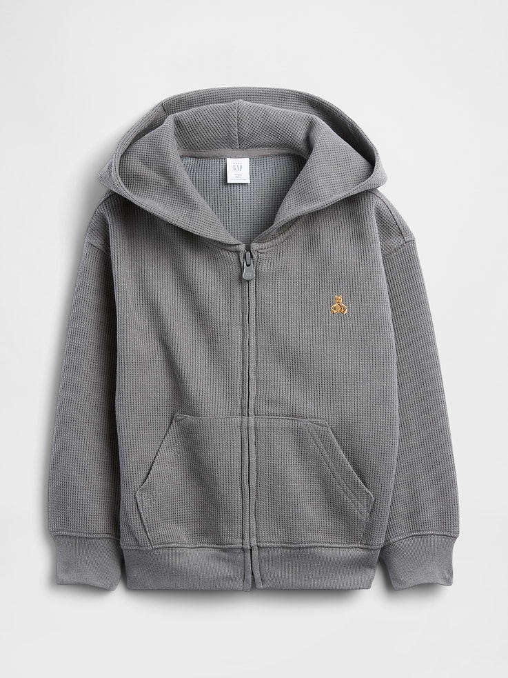 Image number 3 showing, Baby & Toddler Waffle Zip Hoodie