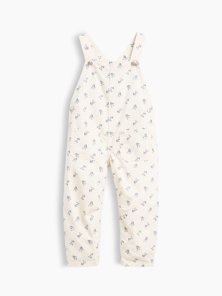Image number 2 showing, Baby & Toddler Floral Denim Horseshoe Overalls