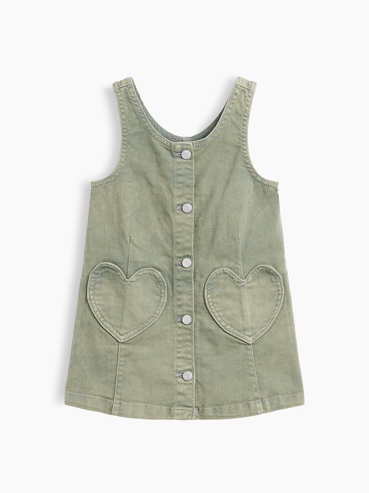 Image number 2 showing, Baby & Toddler Denim Heart Pocket Shift Dress
