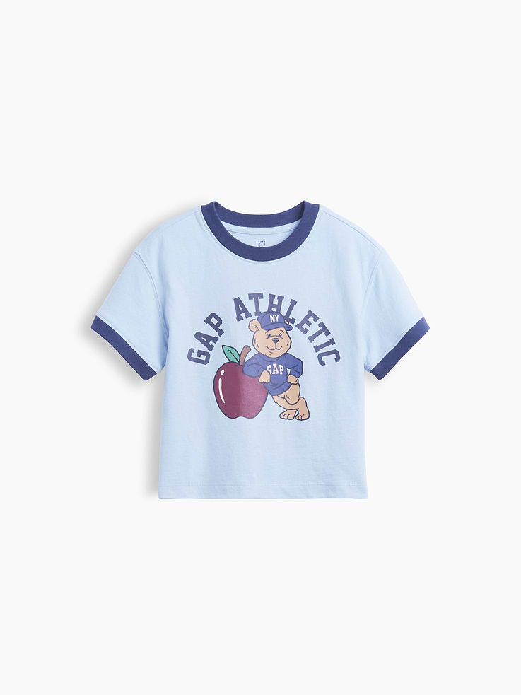 Image number 2 showing, Baby & Toddler Brannan Bear Graphic Logo Ringer T-Shirt