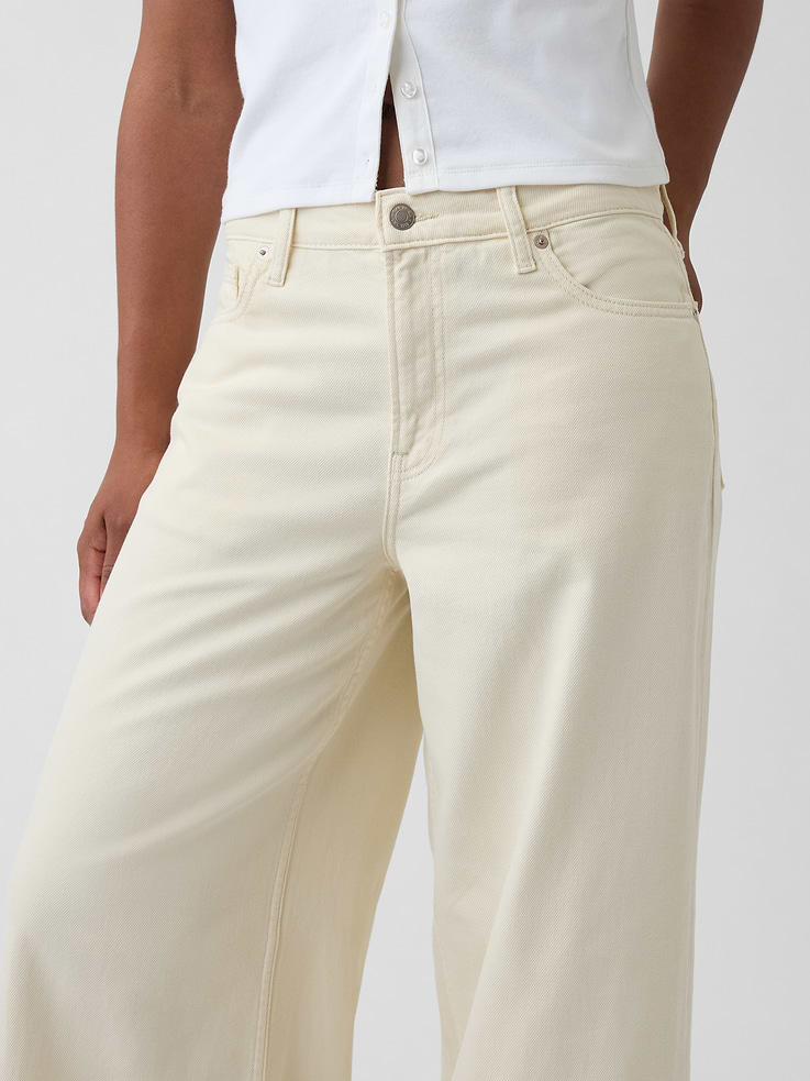 Image number 5 showing, Curvy Mid Rise UltraSoft Baggy Jeans