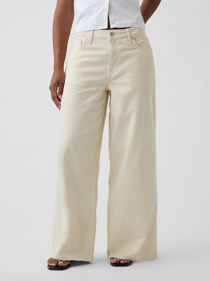 Image number 2 showing, Curvy Mid Rise UltraSoft Baggy Jeans