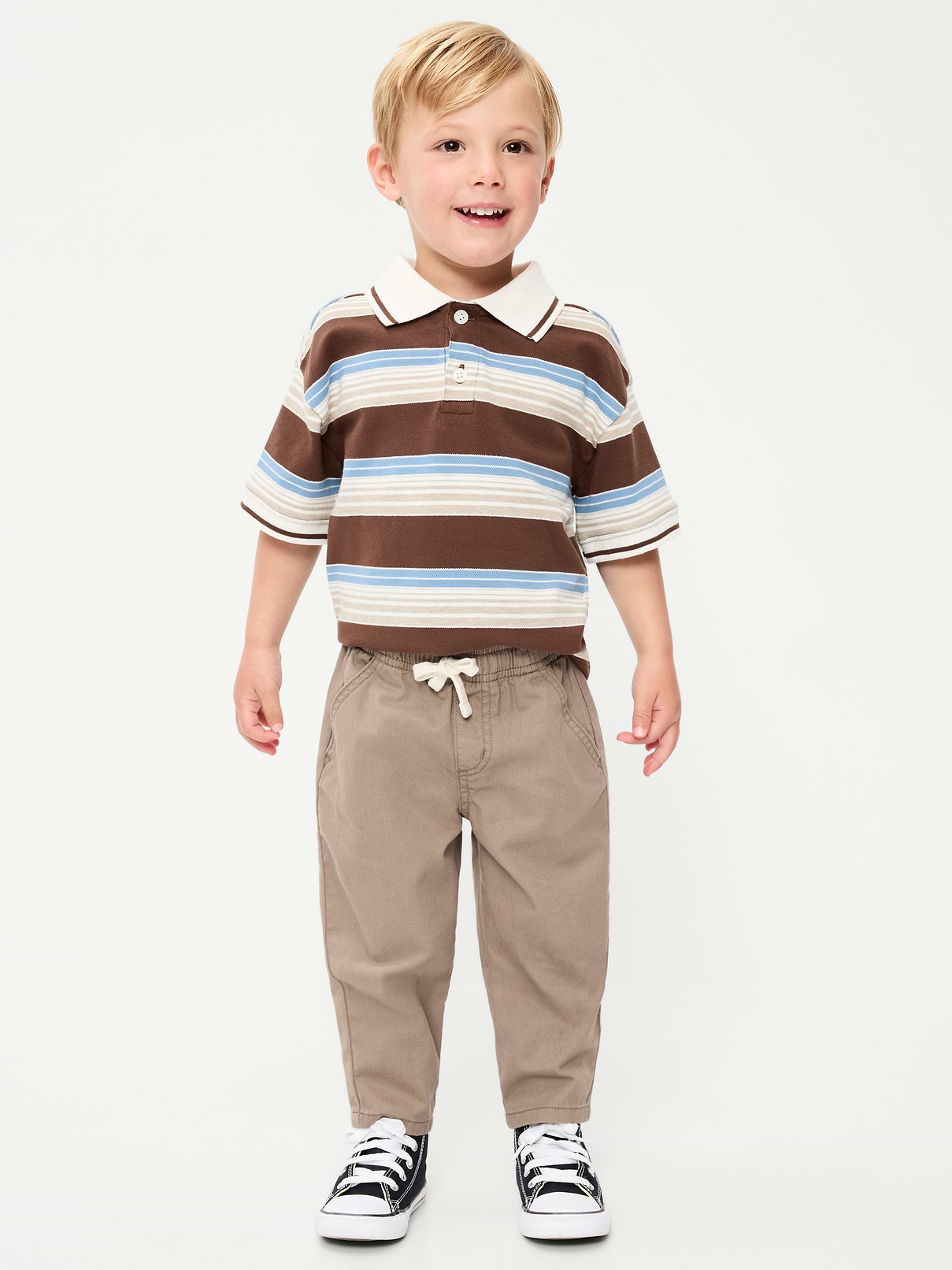 Image number 1 showing, Pull-On Barrel-Leg Pants for Toddler Boys