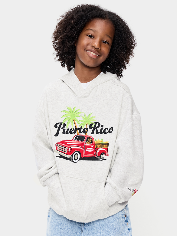 Favorite Fleece Oversized Logo Graphic Pullover Hoodie for Boys