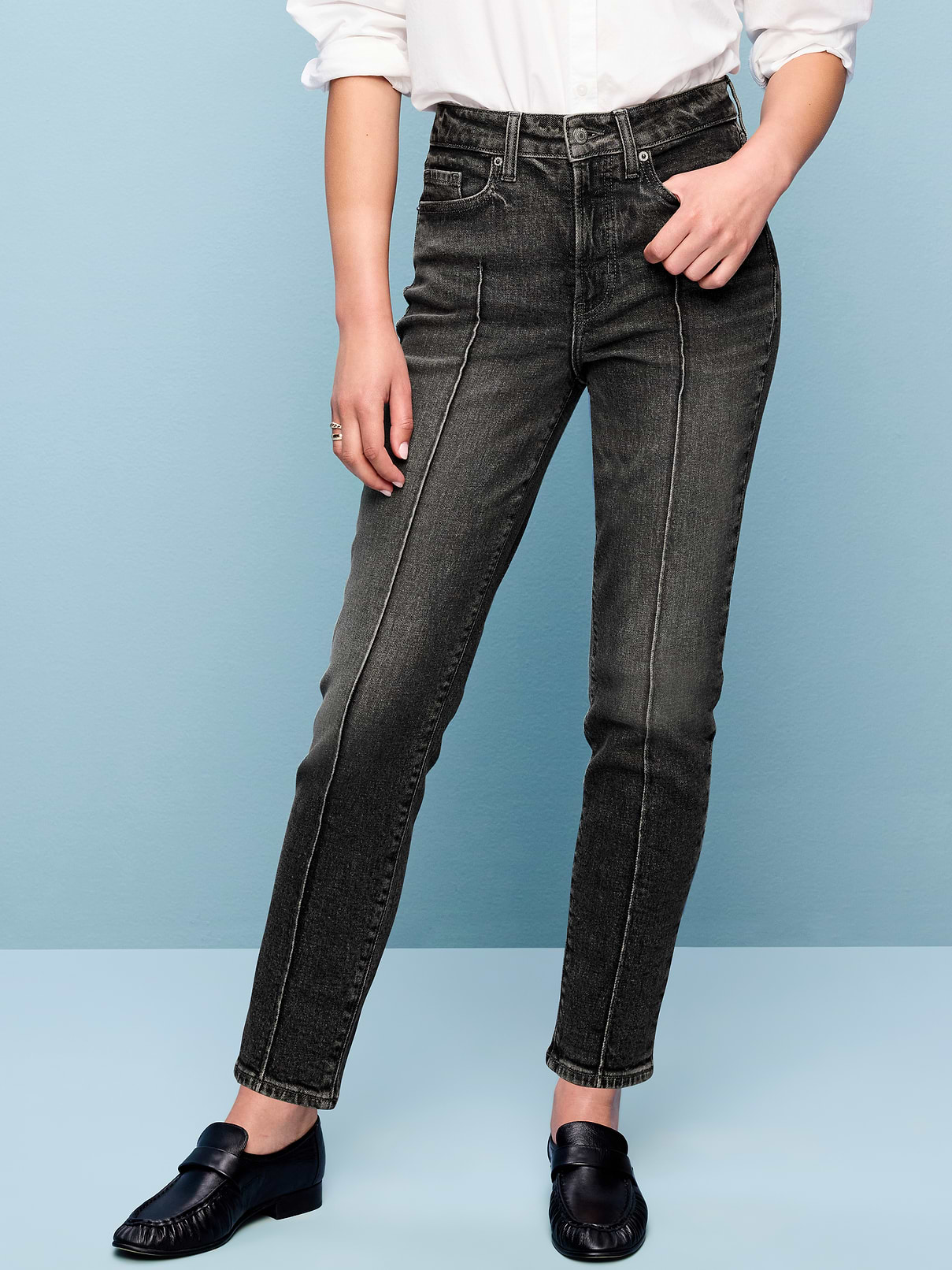 L'image numéro 2 présente Jean OG droit à taille haute longueur cheville
