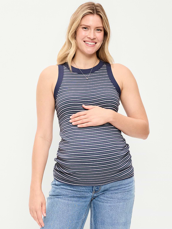 Maternity High-Neck Tank Top