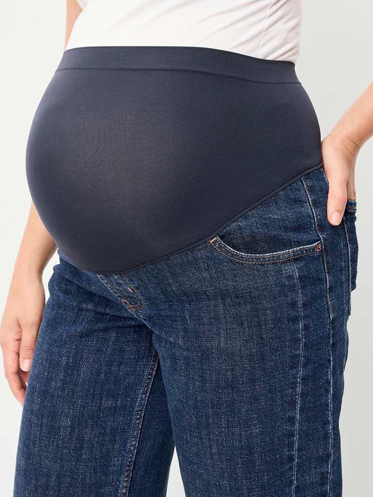 Image number 5 showing, Maternity Full-Panel Barrel Ankle Jeans