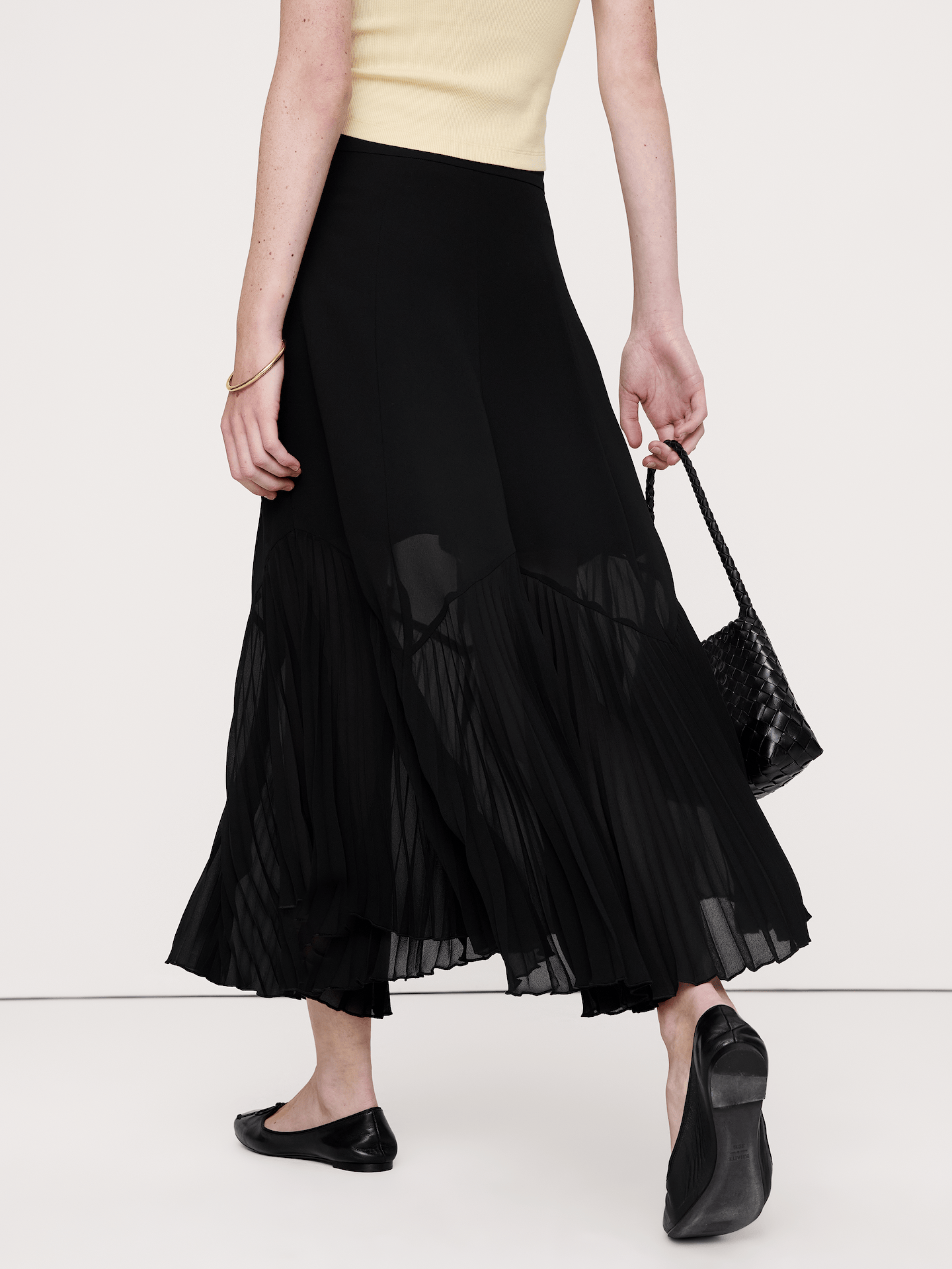 Image number 2 showing, Chiffon Pleated-Trim Midi Skirt