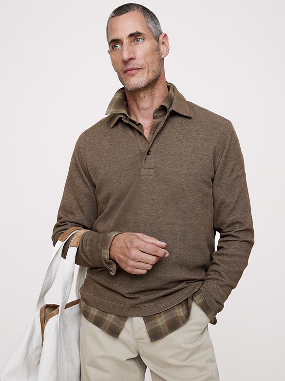 Slub Double-Knit Polo