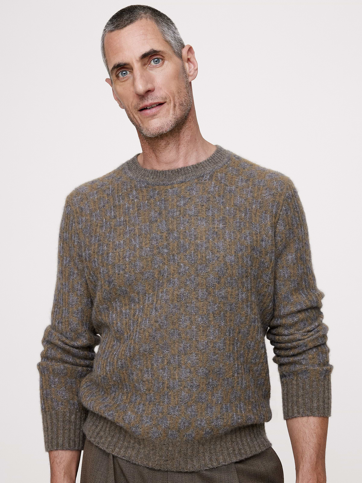 Cashmere-Silk Crew-Neck Sweater