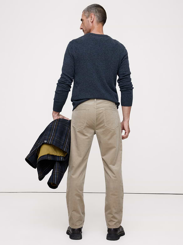 Pantalon Voyageur droit en velours côtelé