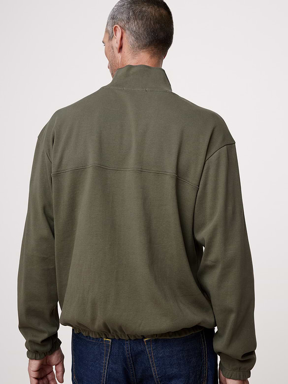 Cotton Mock-Neck Pullover