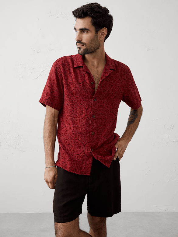 Standard-Fit Coastal Resort Shirt