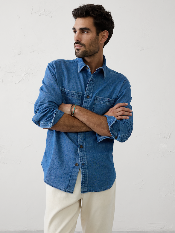 Standard-Fit Denim Heritage Shirt