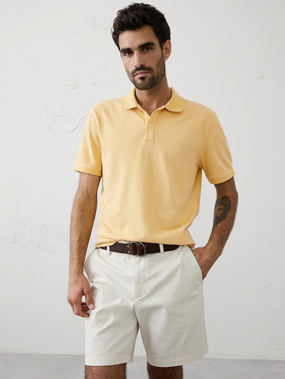 Standard-Fit Pique Polo