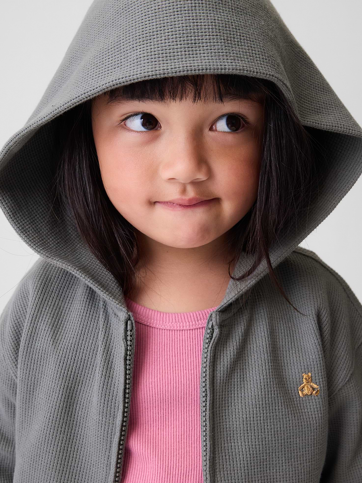 Image number 2 showing, Baby & Toddler Waffle Zip Hoodie
