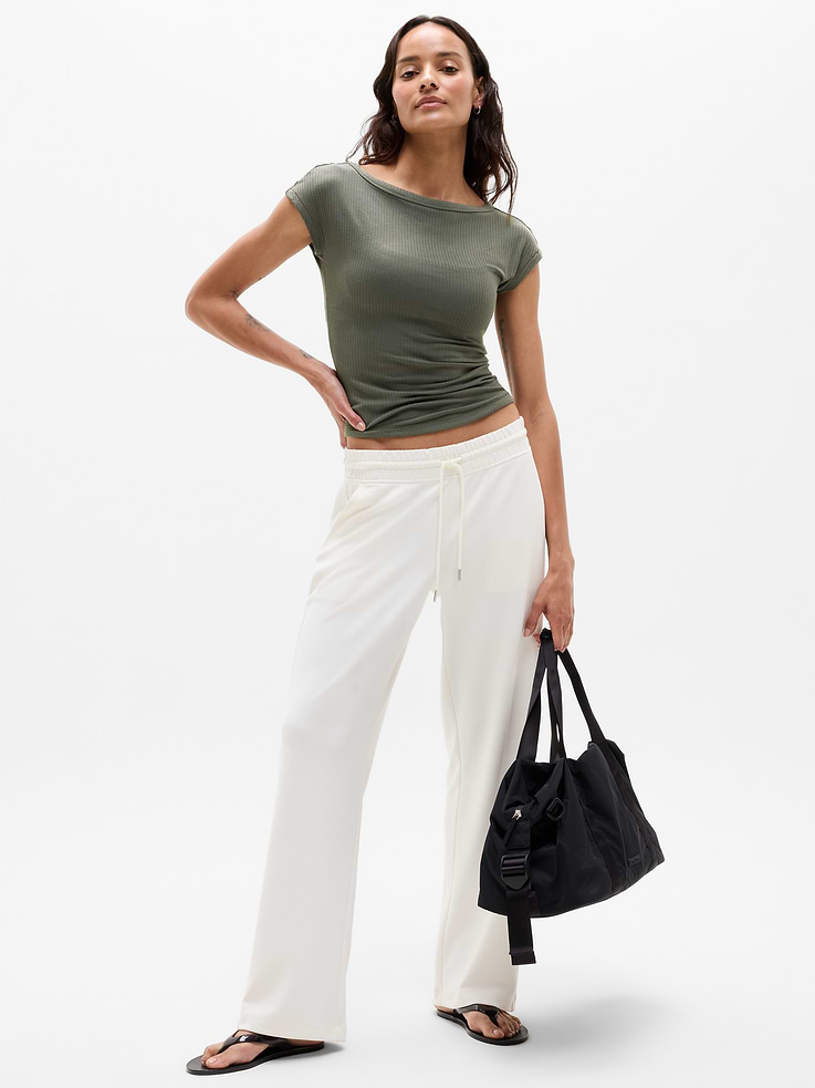 Image number 2 showing, Perfect Rib Boatneck Tee