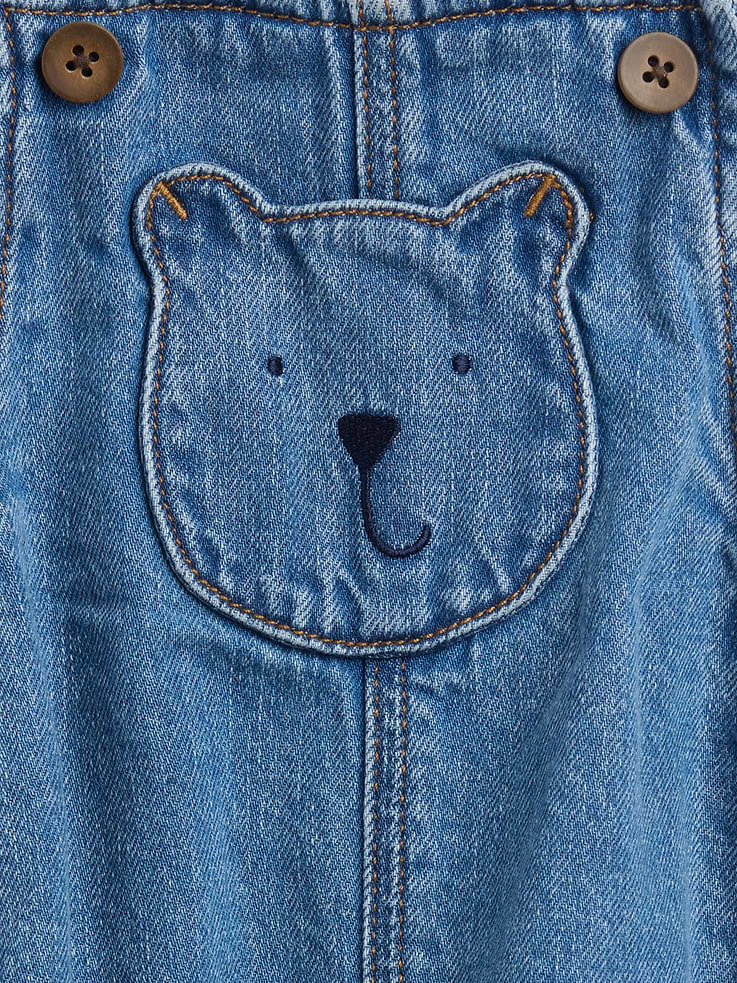 Image 2 of 4, Baby Brannan Bear Denim Overalls