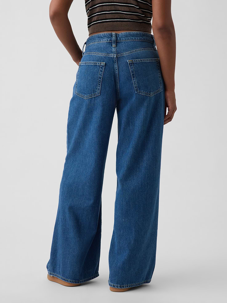 Image number 4 showing, Curvy Mid Rise UltraSoft Baggy Jeans