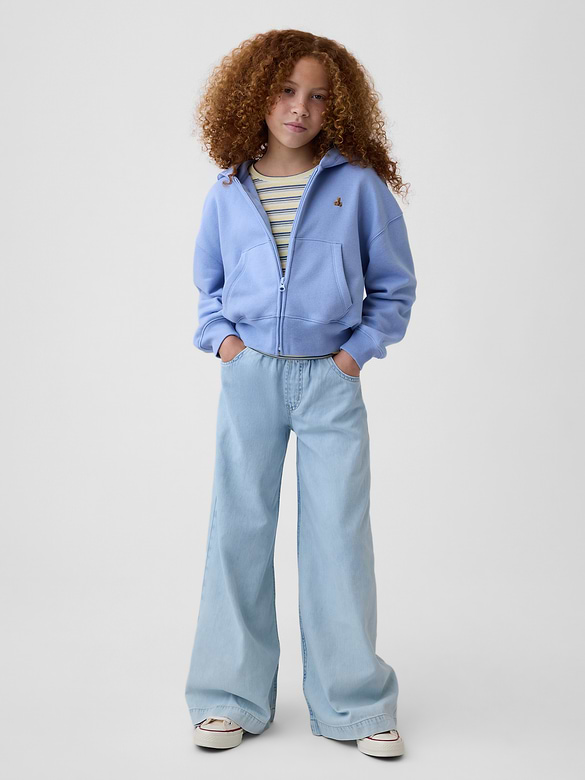 Kids VintageSoft Oversized Logo Zip Hoodie
