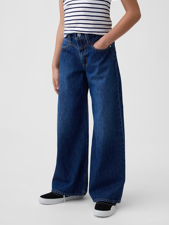 Kids Low Rise Front Yoke Baggy Jeans