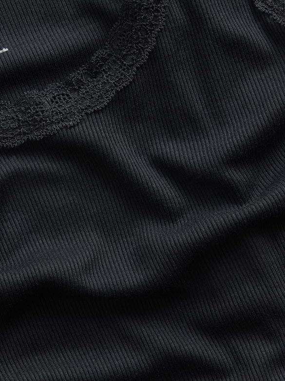 Mini Rib Lace-Trim PJ Tank Top